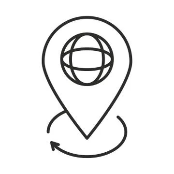 Augmented reality 360 degree gps location line style Stock Illustration