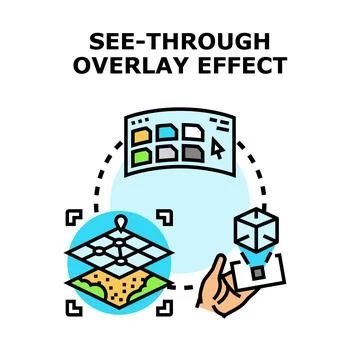 Augmented reality and transparent layers concept visualizing Stock Illustration