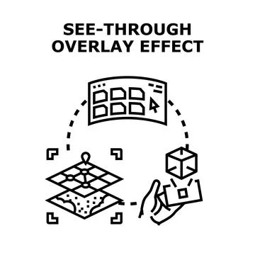 Augmented reality and transparent layers concept visualizing Stock Illustration