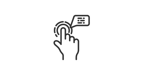 Augmented reality animated outline icon Stock Footage 129249523