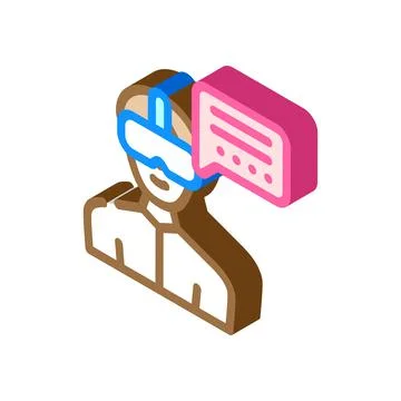 Augmented reality app isometric icon vector illustration Illustrazione stock