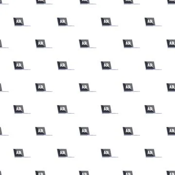 Augmented reality ar laptop repeating pattern background Stockillustratie