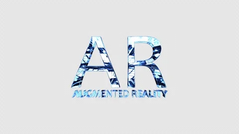 Augmented Reality blue shine text with effect animation Stock Footage 316825825