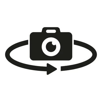 Augmented reality camera control icon simple vector. Future game Stock Illustration