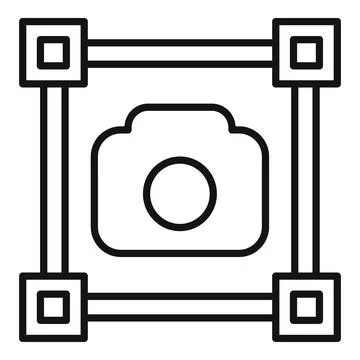 Augmented reality camera focusing object recognition icon Illustrazione stock