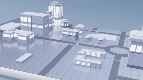 Augmented reality city map growing from modern smartphone screen footage Stock Footage 327343124