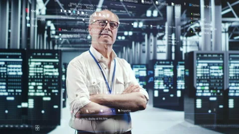 Augmented reality coding in data center Stock-Footage 248649748