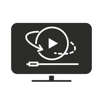 Augmented reality computer simulation 360 degree silhouette style Stock-Illustration