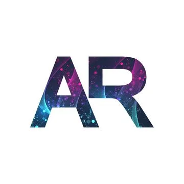 Augmented reality concept banner, AR. Virtual reality and augmented reality logo Illustrazione stock