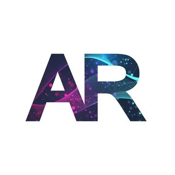 Augmented reality concept banner, AR. Virtual reality and augmented reality logo Stock Illustration