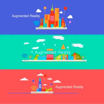 Augmented Reality concept design Stock Illustration