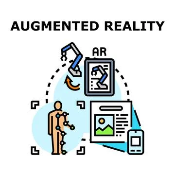 Augmented reality concept with human motion tracking Stock Illustration