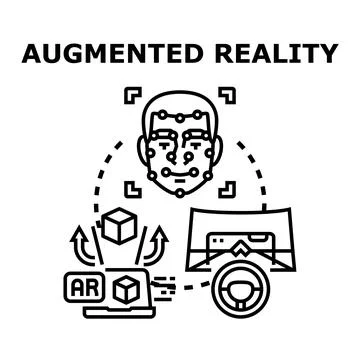Augmented reality concept illustrating digital xr technology Illustrazione stock