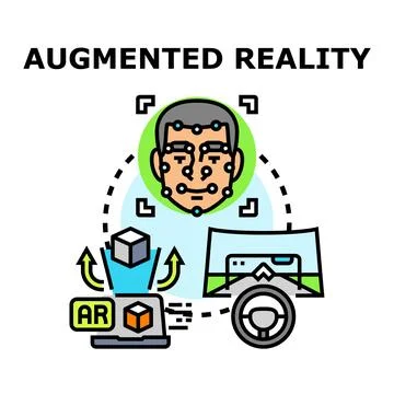 Augmented reality concept illustrating digital xr technology Illustrazione stock