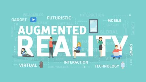 Augmented reality concept illustration. Stock Illustration