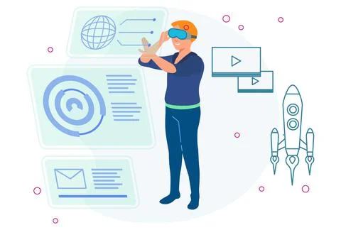 Augmented Reality Concept Illustration Stock Illustration