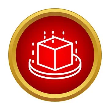 Augmented reality cube hologram displaying virtual 3d technology Illustrazione stock