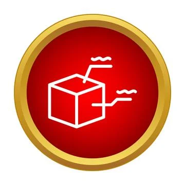 Augmented reality cube icon displaying digital information concept Illustrazione stock