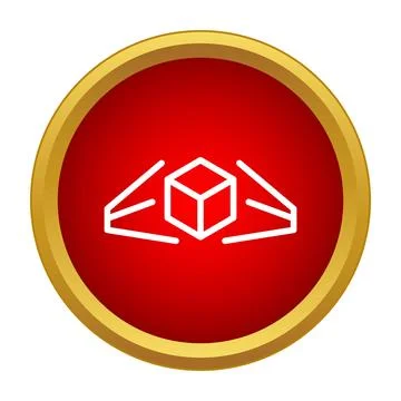 Augmented reality cube icon representing modern technology Stock-Illustration