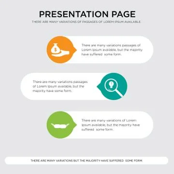Augmented reality, curiosity, fundraiser presentation design template in oran Stock Illustration
