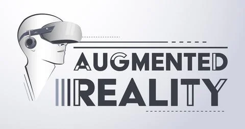 Augmented Reality Design Emblem vector illustration. Stock Illustration