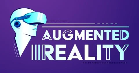 Augmented Reality Design Emblem vector illustration. Stock Illustration