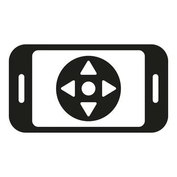 Augmented reality device control icon simple vector. Digital screen 库存插图