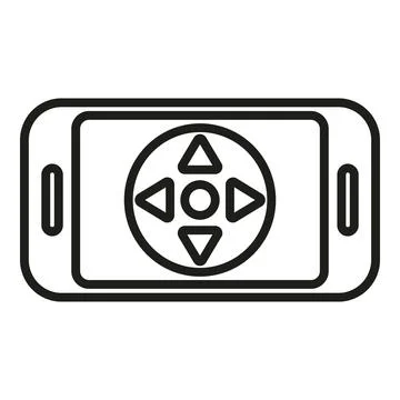 Augmented reality device control icon outline vector. Digital screen 库存插图