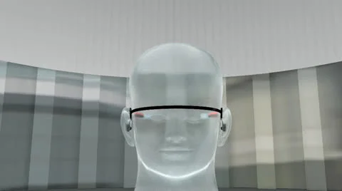 Augmented reality device, technology, instant, informative Stock Footage