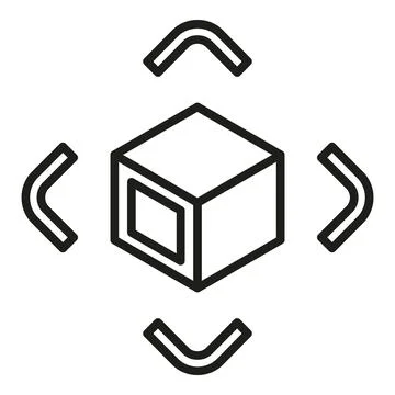 Augmented reality digital icon outline vector. Game tech 스톡 일러스트