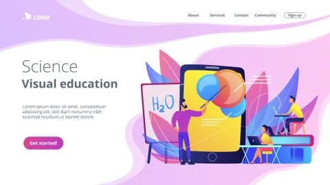 Augmented reality in education concept vector illustration. Stock Illustration