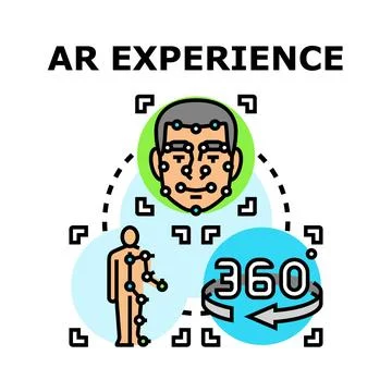 Augmented reality experience tracking virtual technology Stock Illustration
