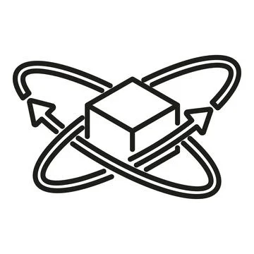 Augmented reality future icon outline vector. Device ar Stock Illustration