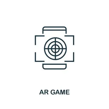 Augmented Reality Game icon. Monochrome style design from visual device icon Stock Illustration