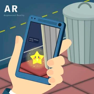 Augmented Reality game Stock Illustration