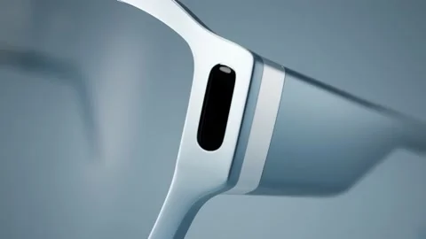 Augmented Reality Glasses 4K Blue Stock Footage 170614452
