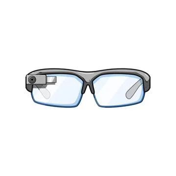 Augmented reality glasses exploring new digital technology Stock Illustration