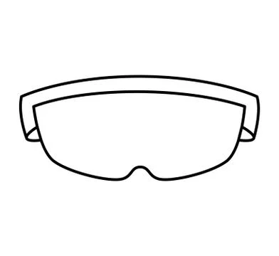 Augmented reality glasses icon Stockillustratie