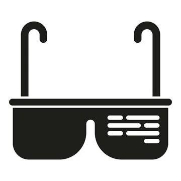 Augmented reality glasses icon simple vector. Vr headset 스톡 일러스트