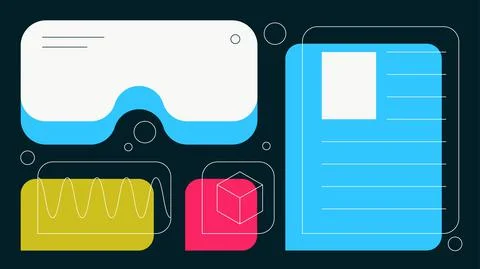 Augmented Reality Glasses Illustration Illustrazione stock