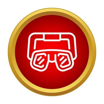 Augmented reality glasses virtual headset technology icon 库存插图