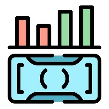 Augmented reality headset showing statistics graph, modern technology concept Illustrazione stock