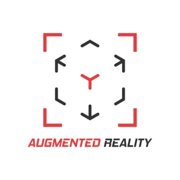 Augmented reality icon in flat style. Vr device vector illustration on white  库存插图
