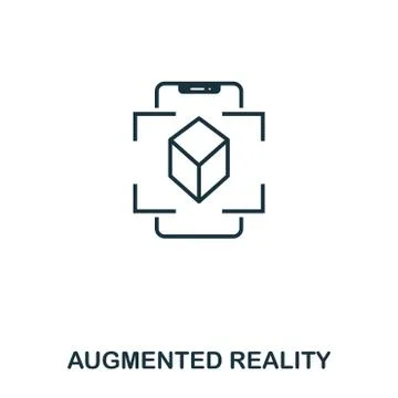 Augmented Reality icon. Mobile app, printing, web site icon. Simple element sing Stock Illustration