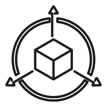 Augmented reality icon outline vector. Cyber digital 库存插图