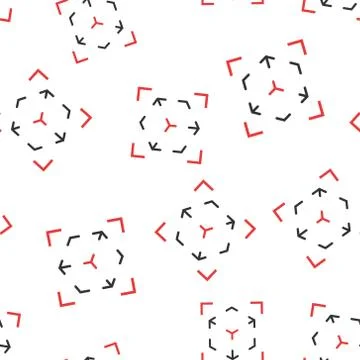 Augmented reality icon seamless pattern background. Vr device vector illustra Stock Illustration