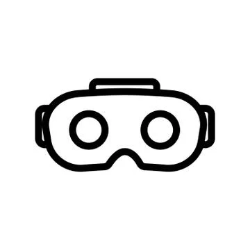 Augmented reality icon vector glasses. Isolated contour symbol illustration 스톡 일러스트