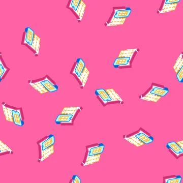 Augmented reality industry 4 isometric icon seamless pattern Stock Illustration