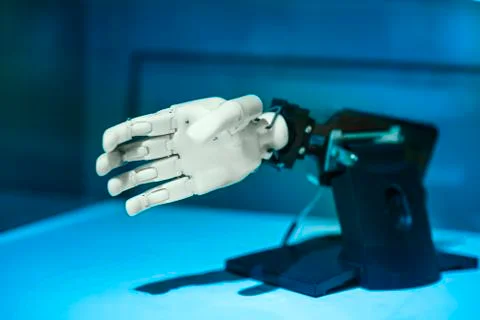 Augmented reality for industry concept. Robotic and Automation system control Stock Photos