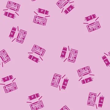 Augmented reality industry industry 5 glyph vector seamless pattern Stock Illustration